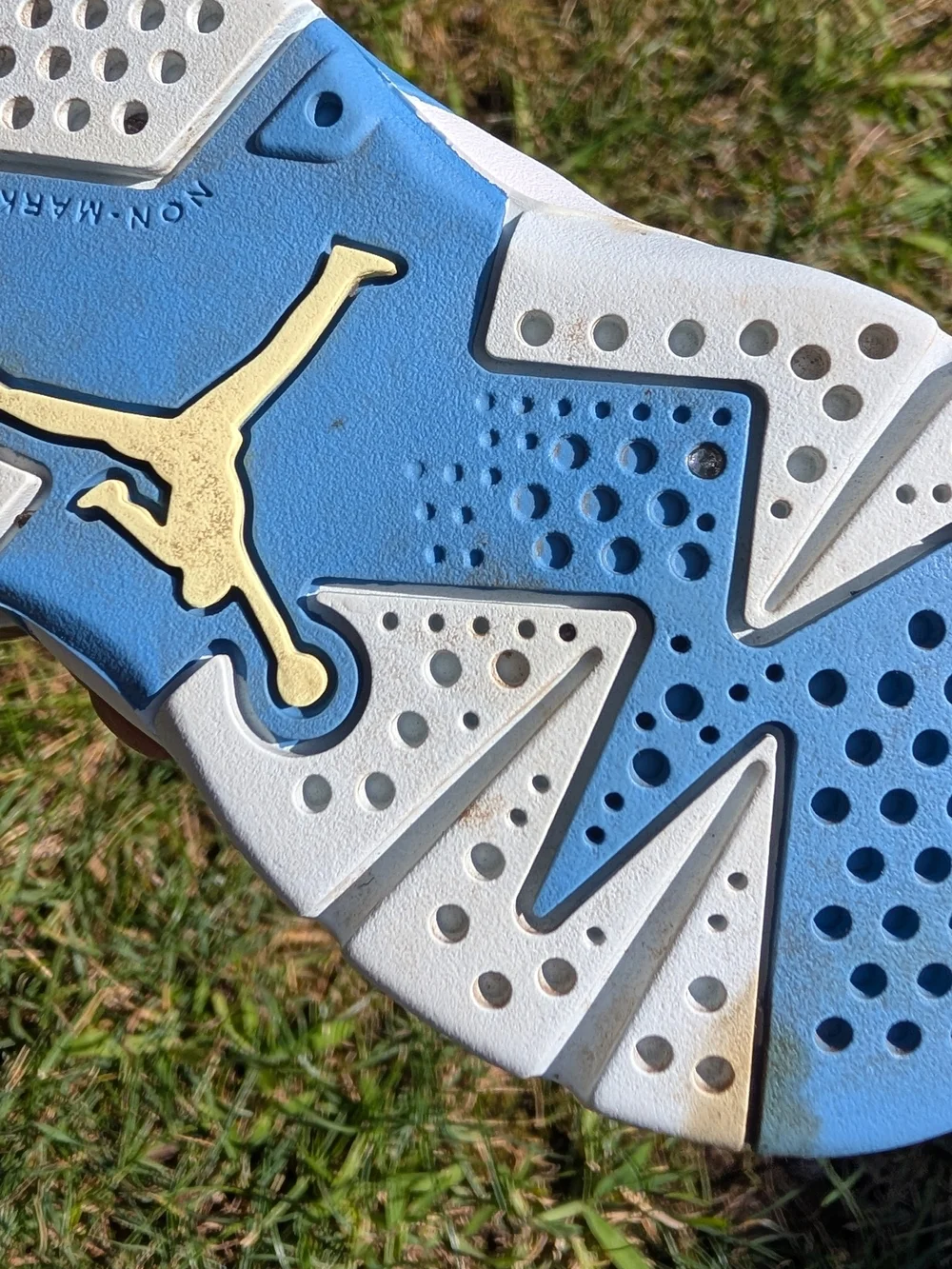Jordan Kids Denim-Print Sneakers in Blue and White